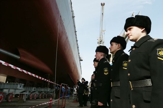 Спуск на воду фрегата "Адмирал Григорович"