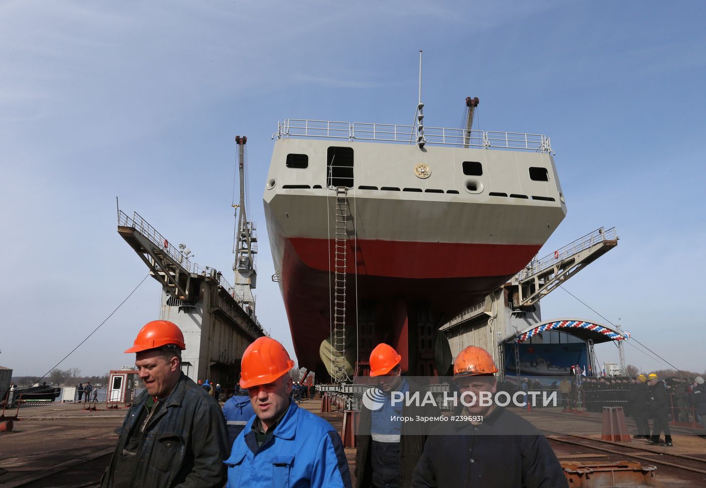 Спуск на воду фрегата "Адмирал Григорович"