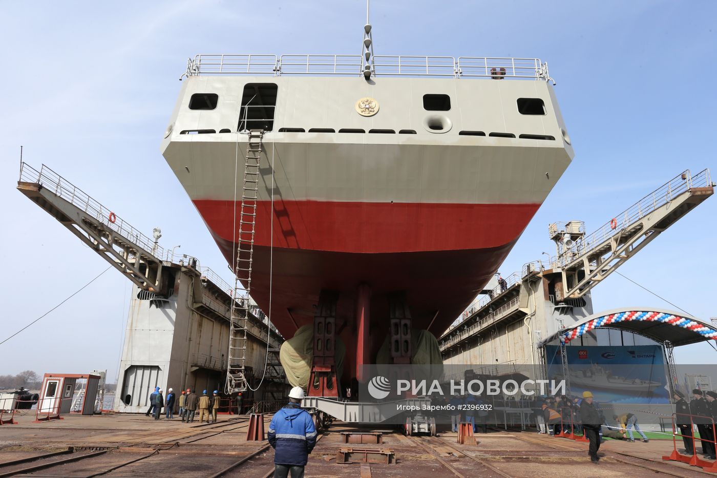 Спуск на воду фрегата "Адмирал Григорович"