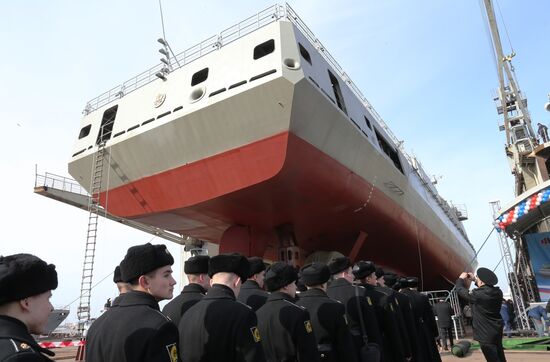 Спуск на воду фрегата "Адмирал Григорович"