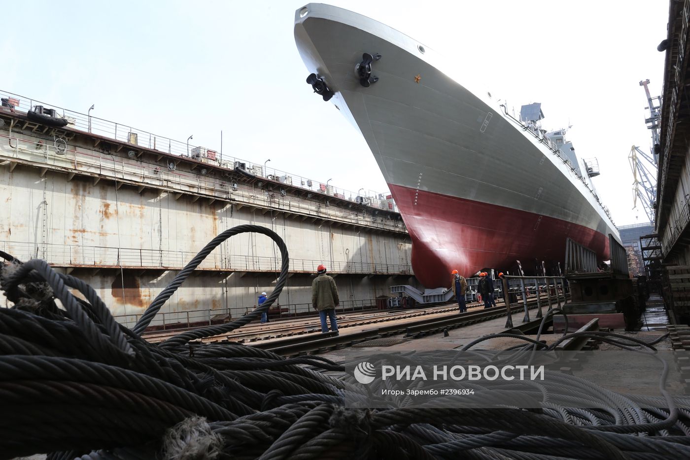 Спуск на воду фрегата "Адмирал Григорович"
