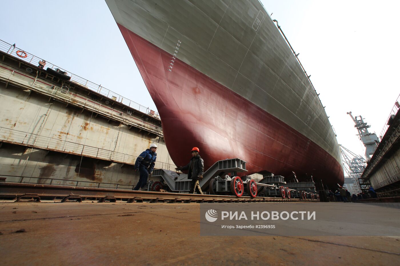 Спуск на воду фрегата "Адмирал Григорович"