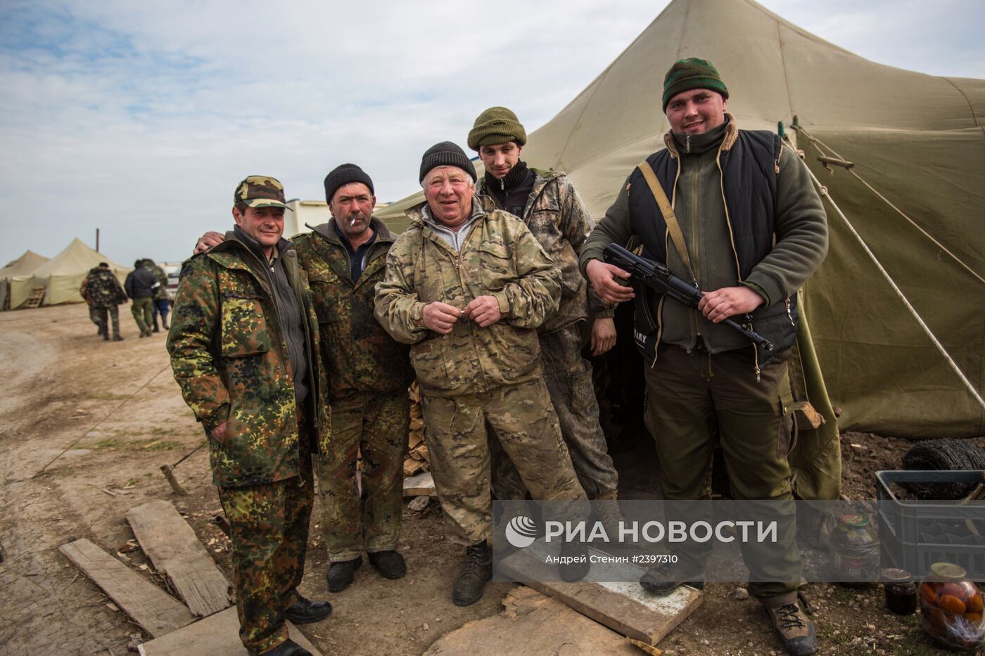 Блокпост на перешейке в районе Чонгара