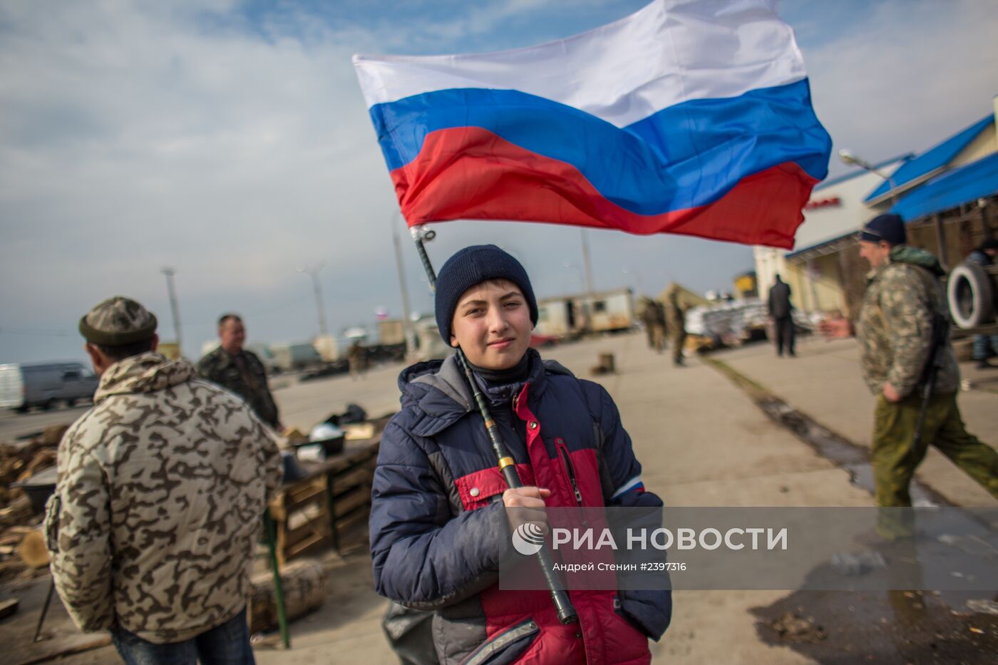 Блокпост на перешейке в районе Чонгара