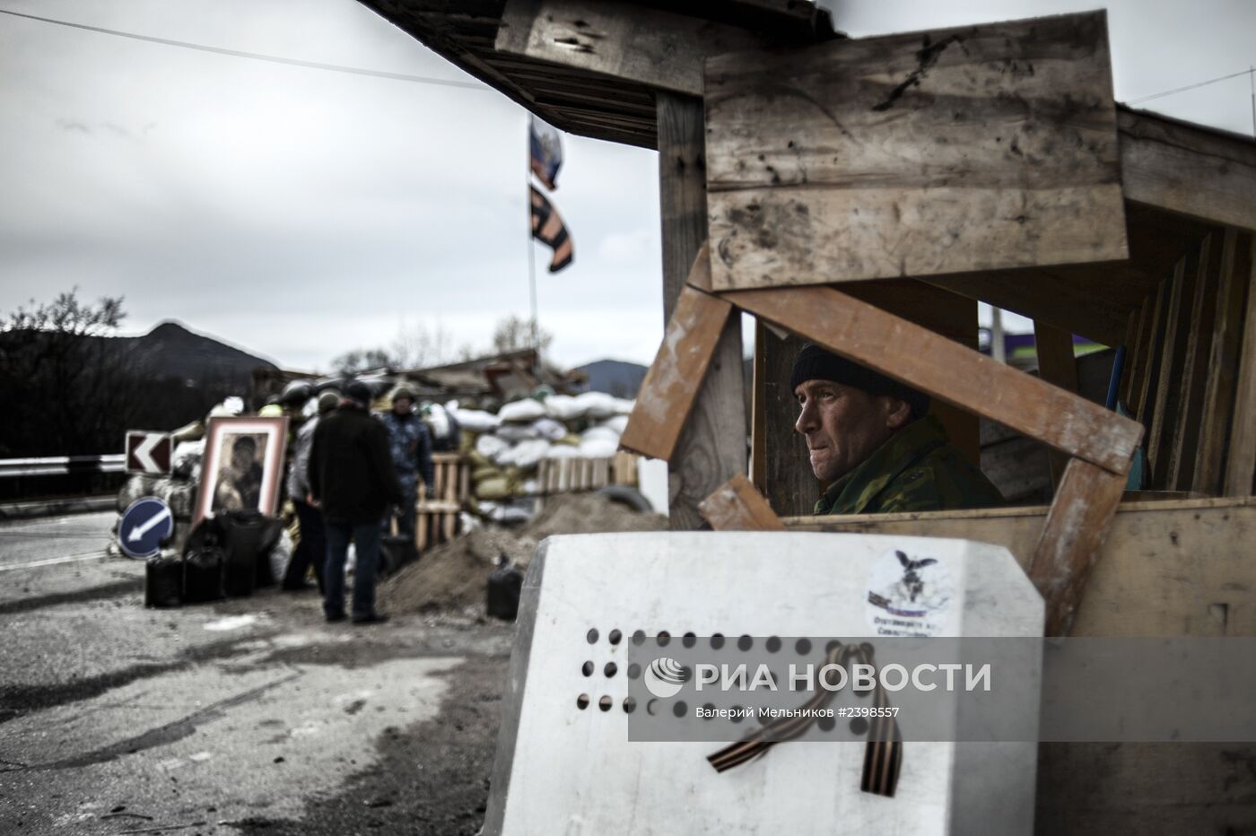 Блокпост на дороге Севастополь - село Орлиное