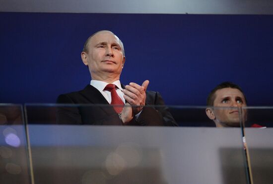 В.Путин на церемонии закрытия XI зимних Паралимпийских игр