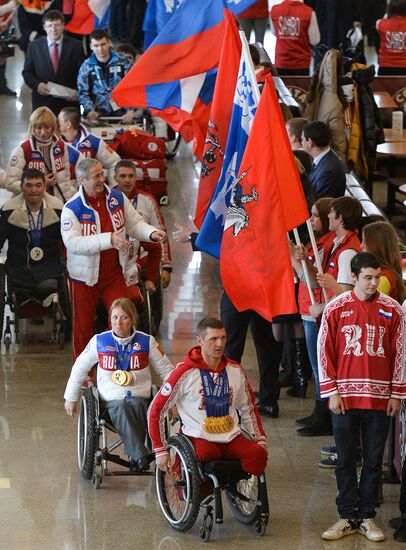 Встреча медалистов Паралимпийских игр в Москве