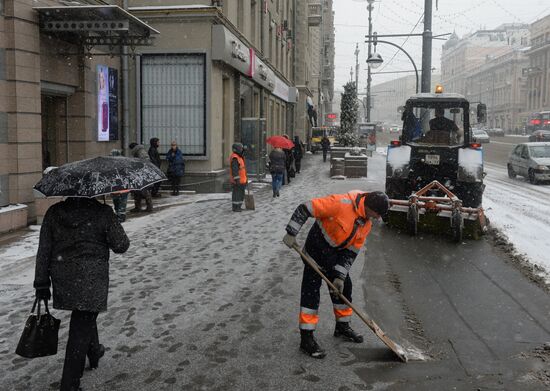 Снегопад в Москве