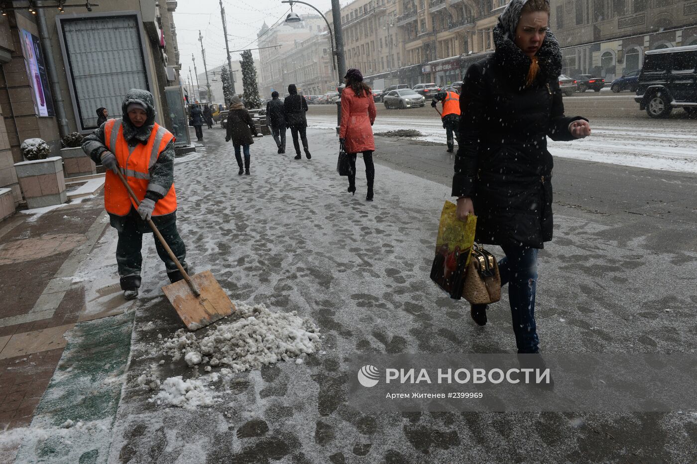 Снегопад в Москве