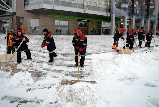 Снегопад в Москве