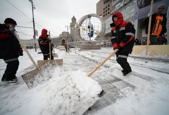 Снегопад в Москве