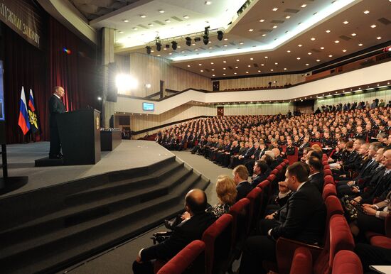 В.Путин на коллегии МВД РФ