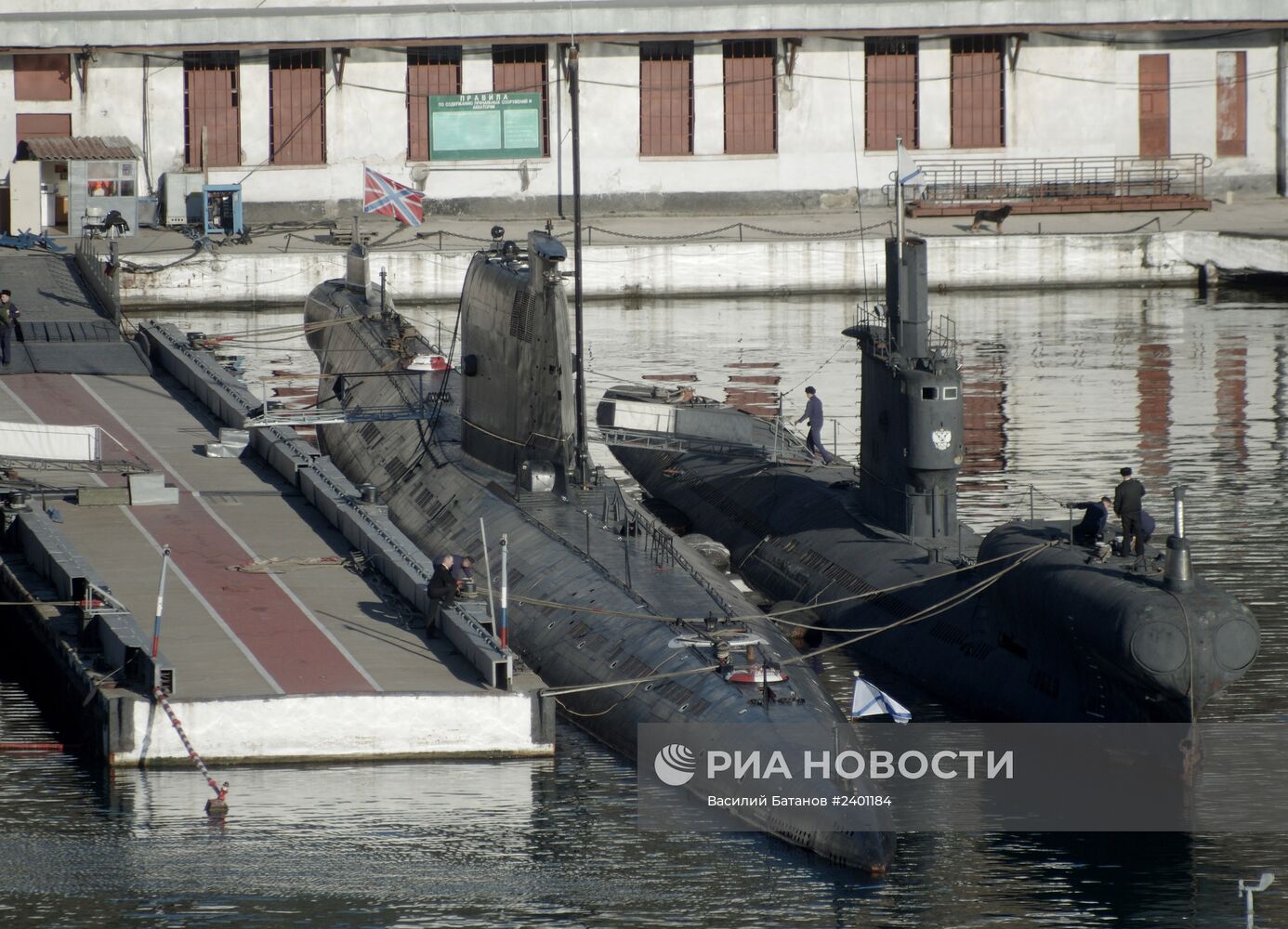 Андреевский флаг поднят на подлодке "Запорожье" ВМС Украины