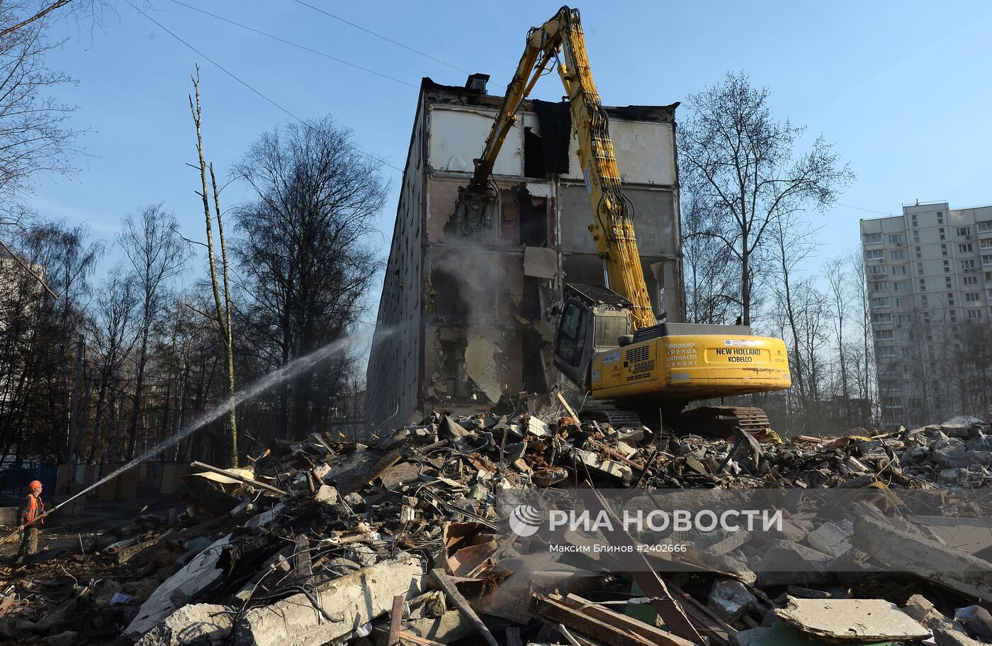 Снос жилого дома в Москве