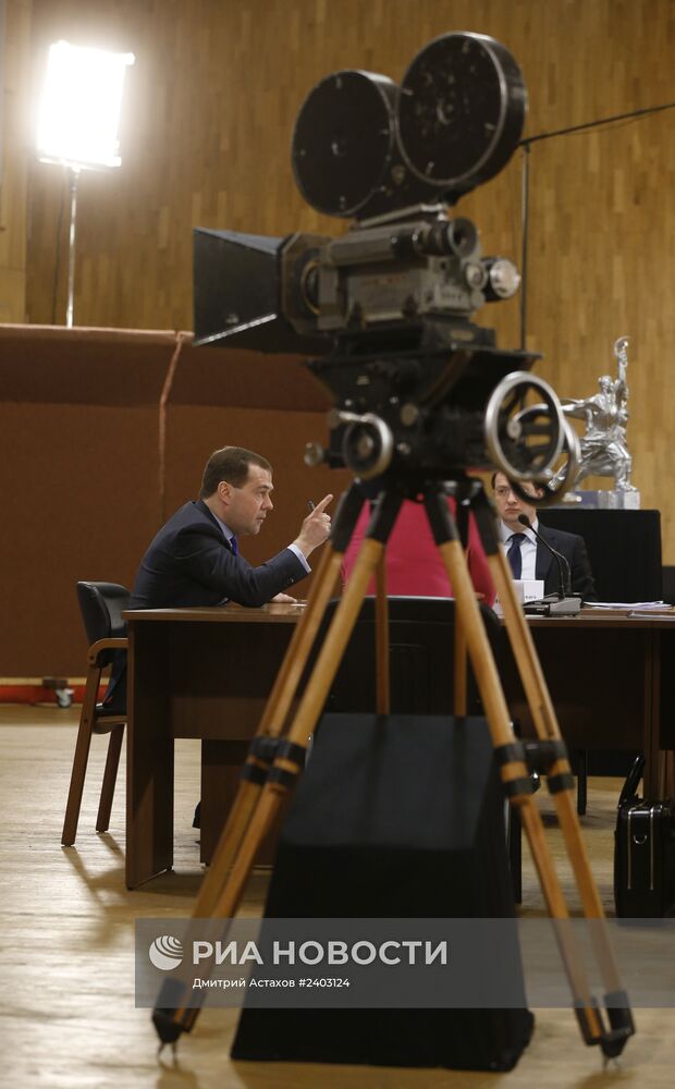 Заседание правительственного совета по развитию отечественной кинематографии.