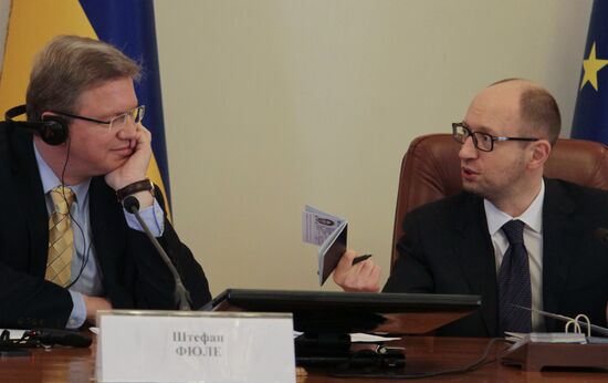 Заседание кабинета министров Украины с участием комиссаров ЕС
