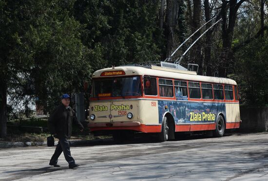 Троллейбусный парк в Симферополе