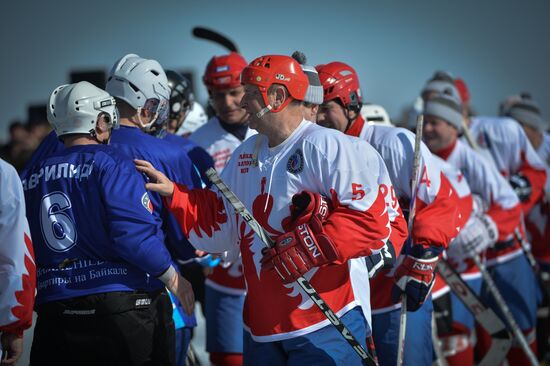 Выставочный матч Ночной Хоккейной Лиги на льду озера Байкал