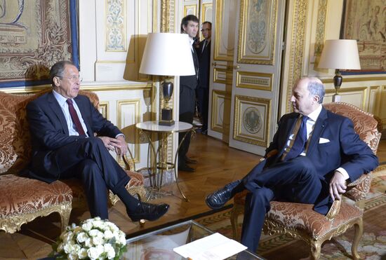 Встреча С.Лаврова и Л.Фабиуса в Париже