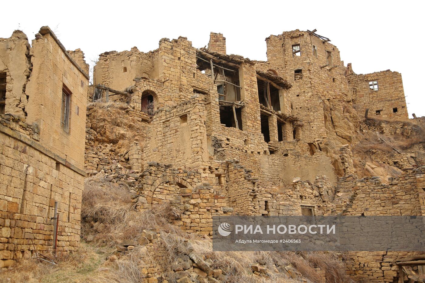 Заброшенное село Гамсутль в Дагестане