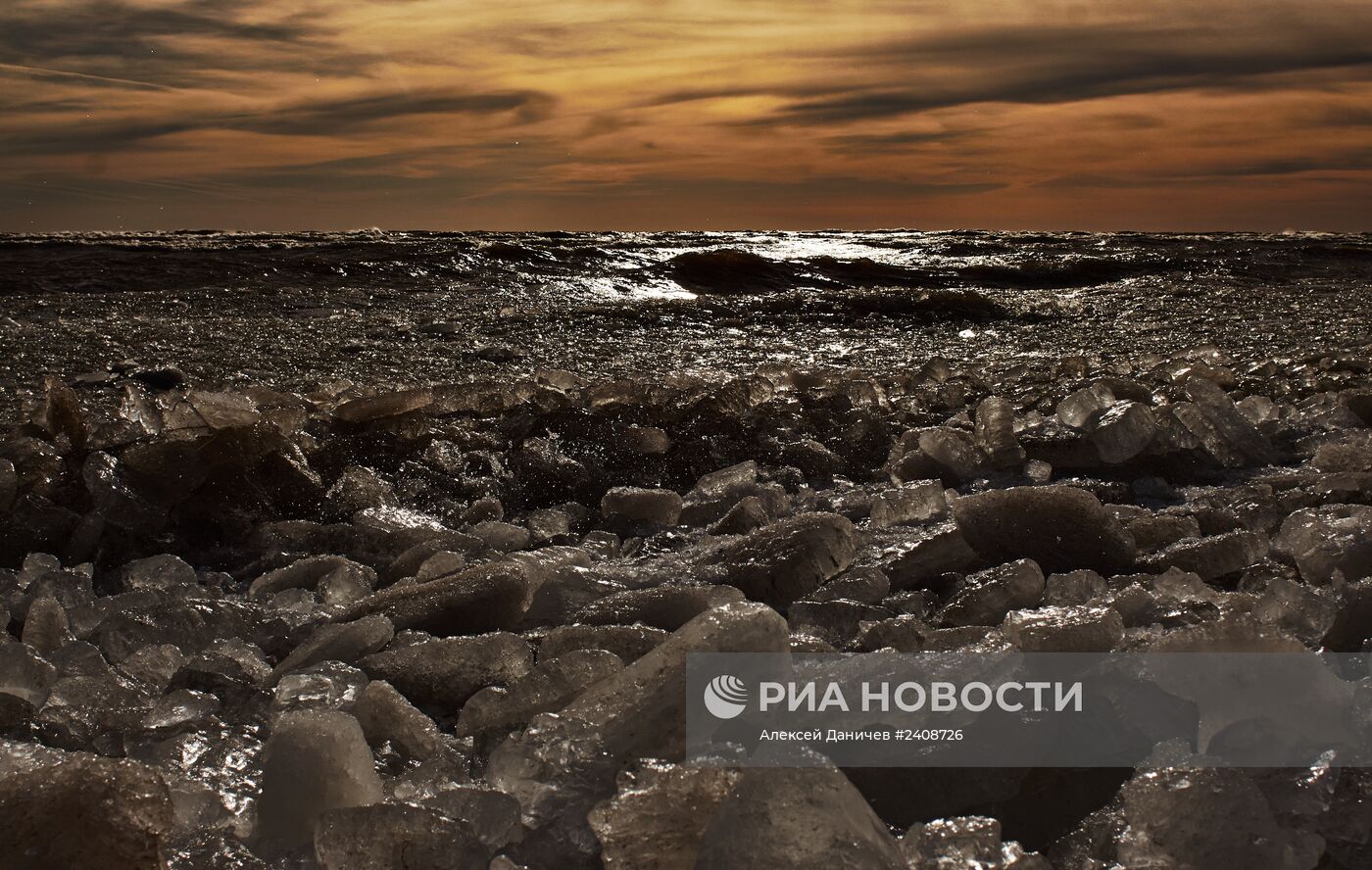 Побережье Финского залива в курортном районе Санкт-Петербурга