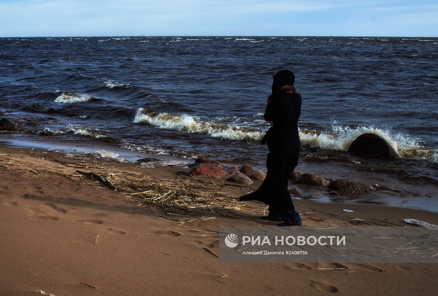 Побережье Финского залива в курортном районе Санкт-Петербурга