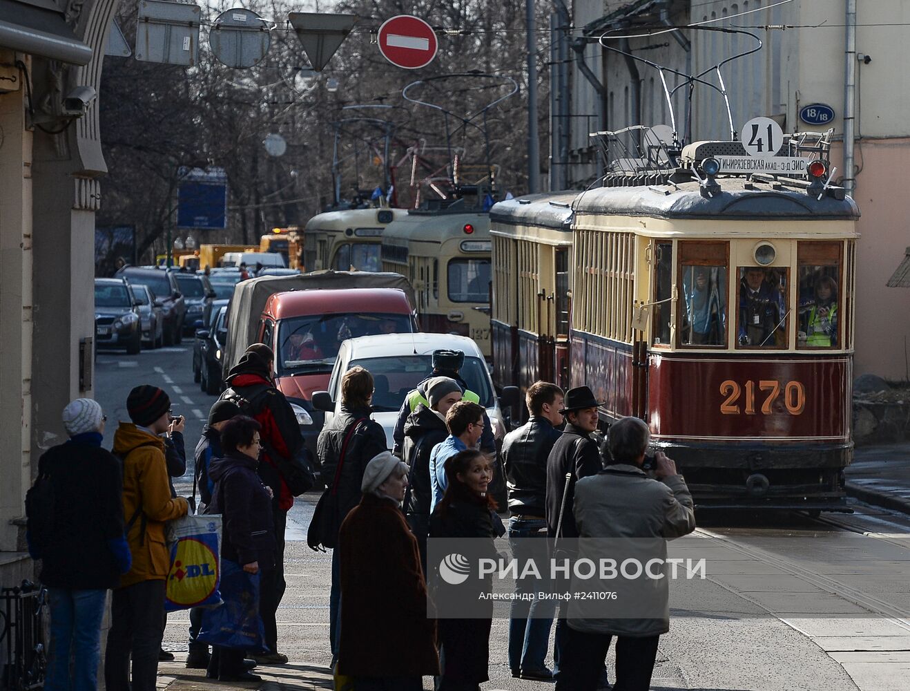 Парад в честь 115-летия московского трамвая