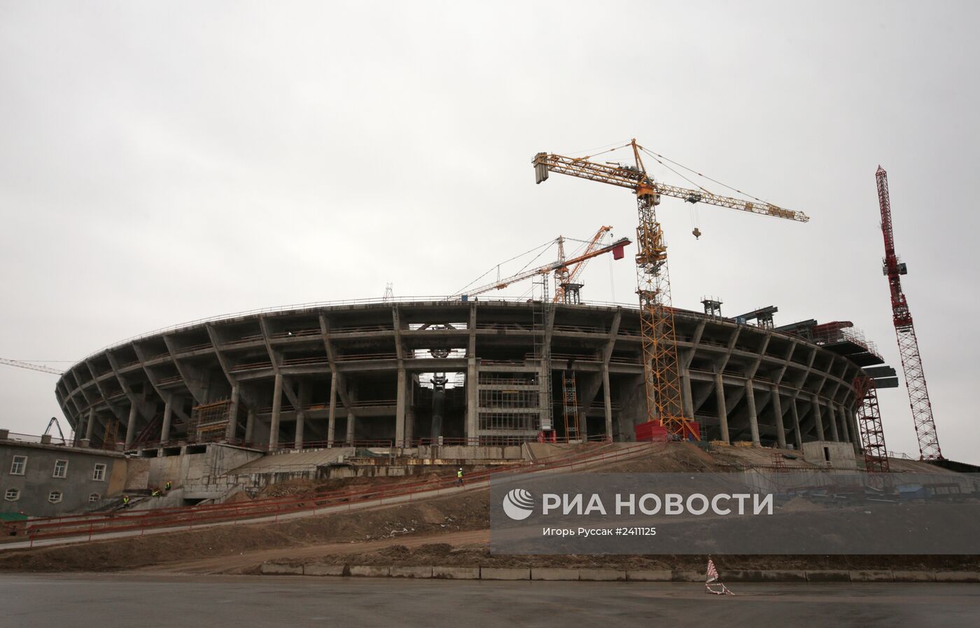 Строительство стадиона "Зенит-Арена" в Санкт-Петербурге