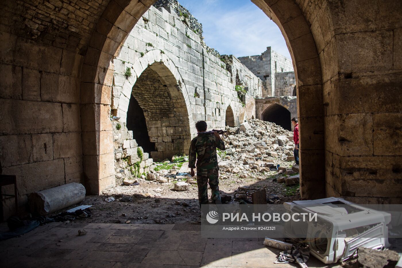 Освобожденный от боевиков замок Крак де Шевалье в Сирии