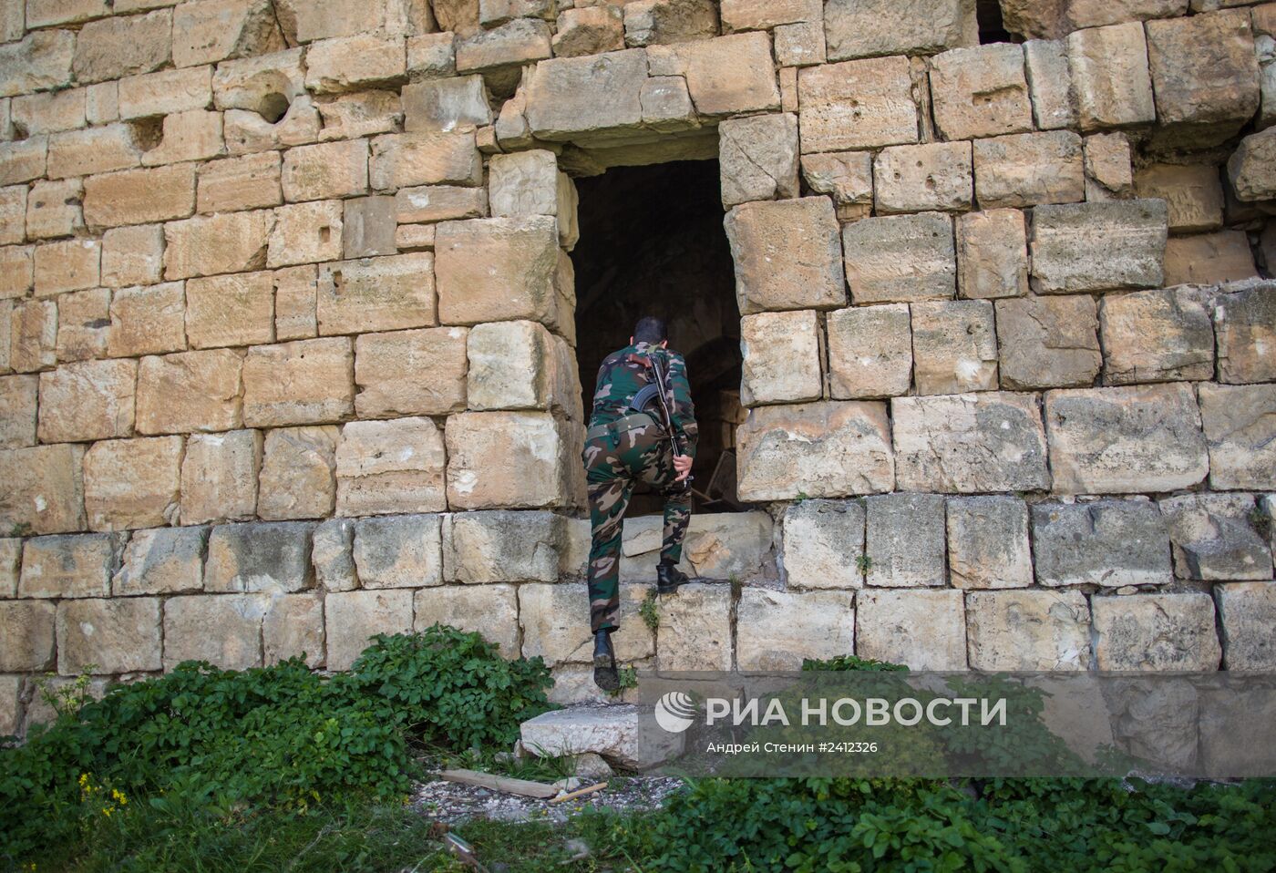 Освобожденный от боевиков замок Крак де Шевалье в Сирии