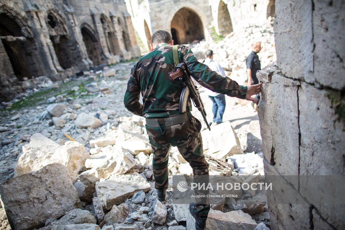 Освобожденная от боевиков крепость Крак де Шевалье в Сирии