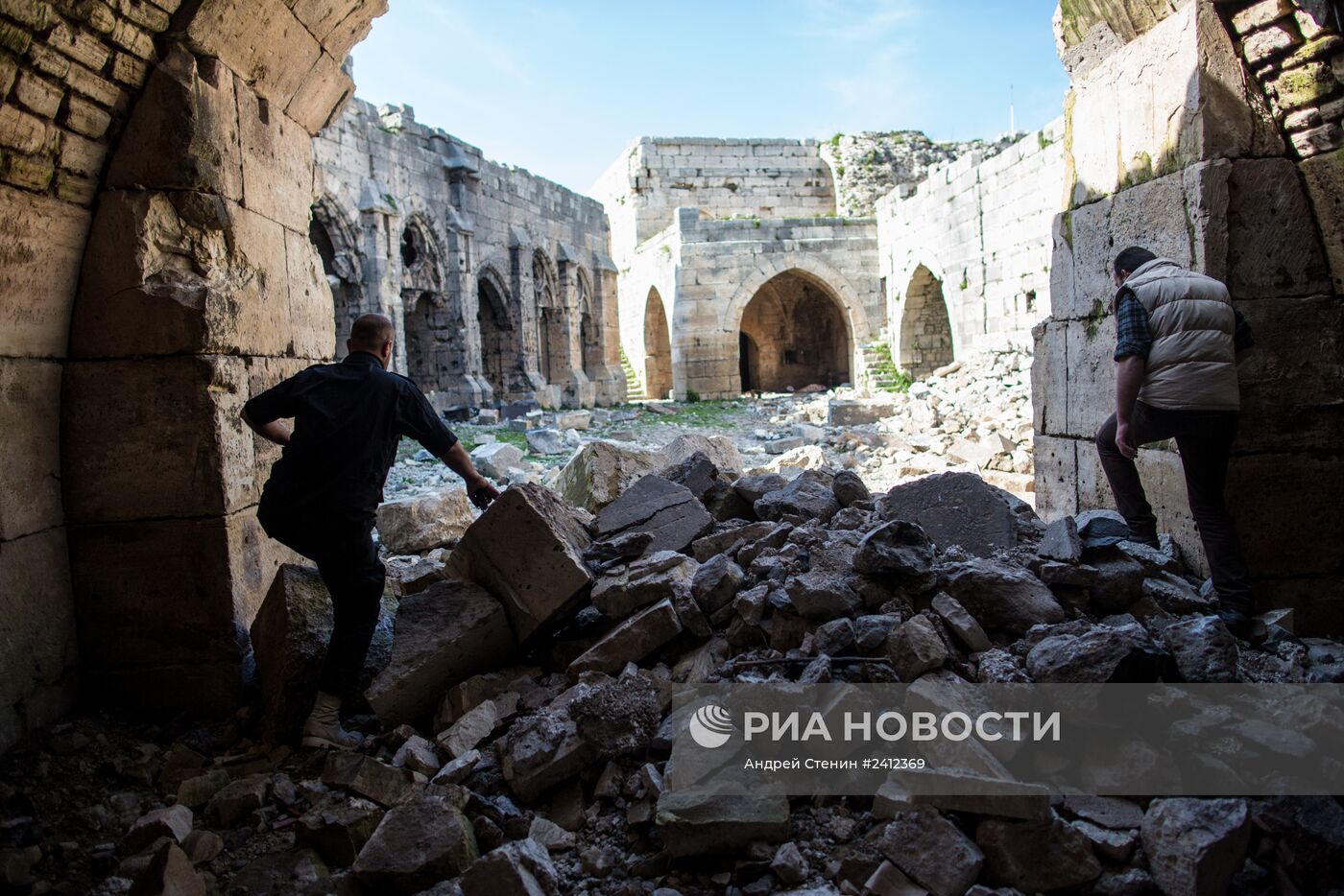 Освобожденная от боевиков крепость Крак де Шевалье в Сирии