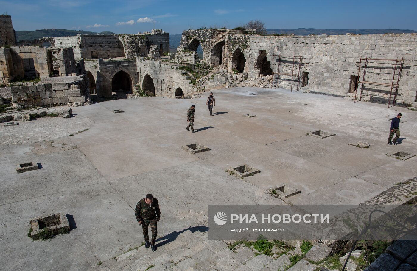 Освобожденная от боевиков крепость Крак де Шевалье в Сирии