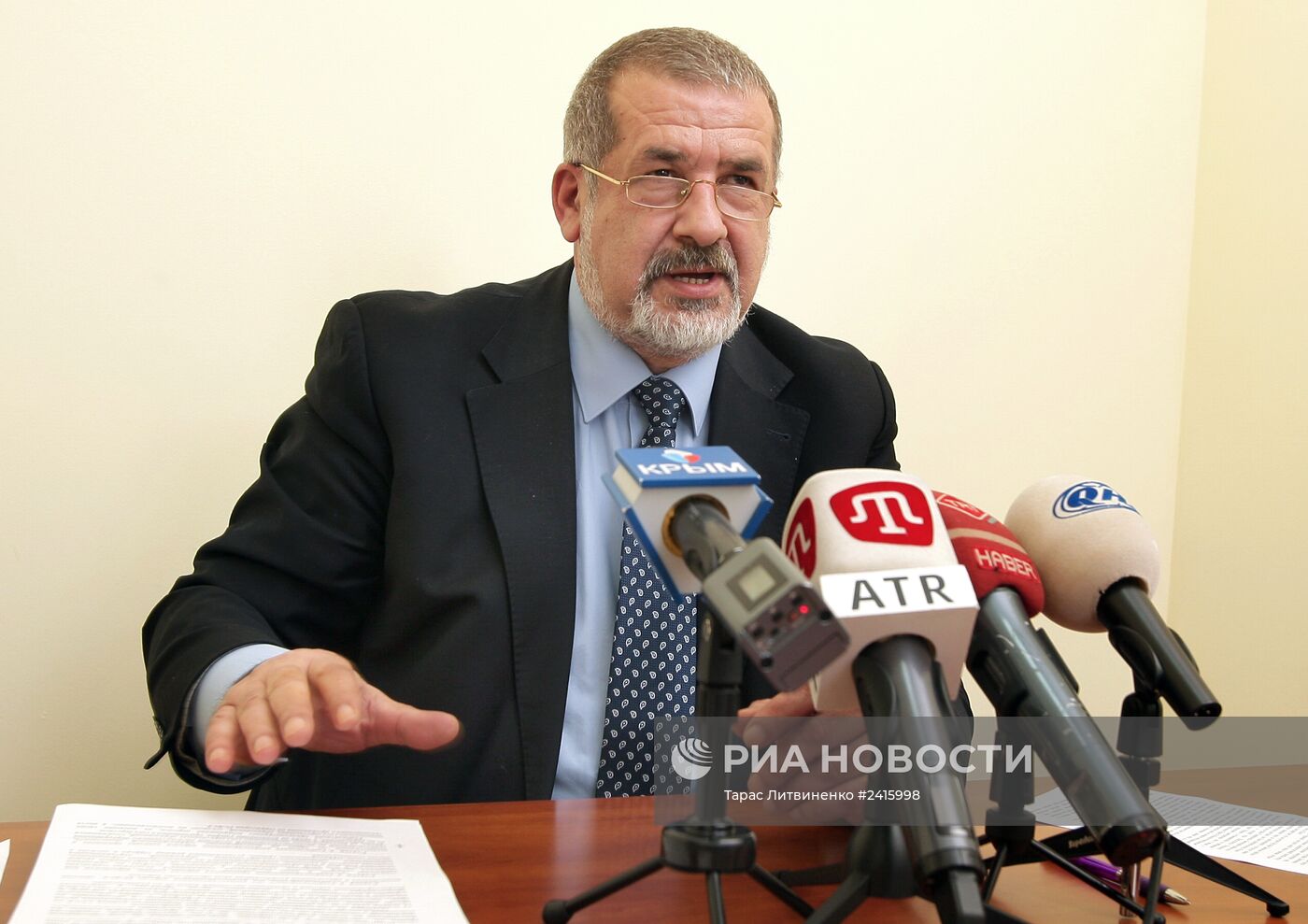 Пресс-конференция главы Меджлиса крымско-татарского народа Рефата Чубарова