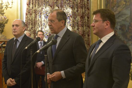 Встреча глав МИД России, Абхазии и Южной Осетии