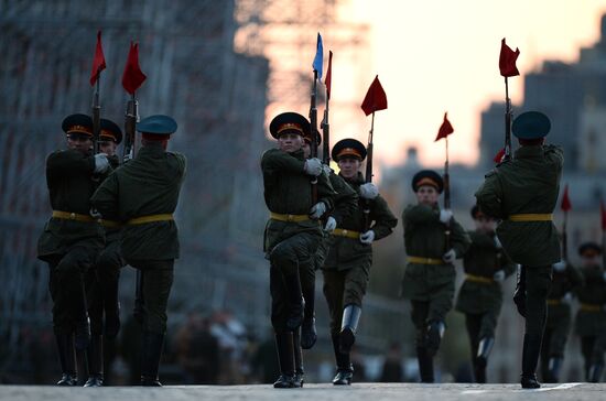 Репетиция военного парада на Красной площади в Москве