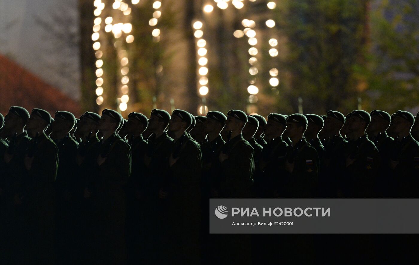 Репетиция военного парада на Красной площади в Москве