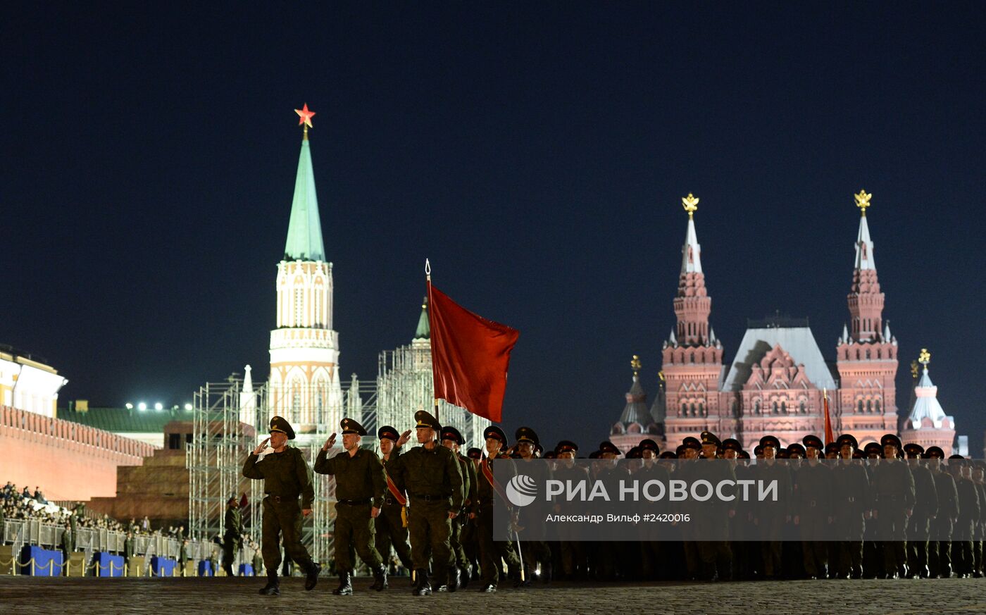 Репетиция военного парада на Красной площади в Москве