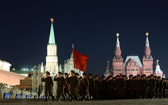 Репетиция военного парада на Красной площади в Москве