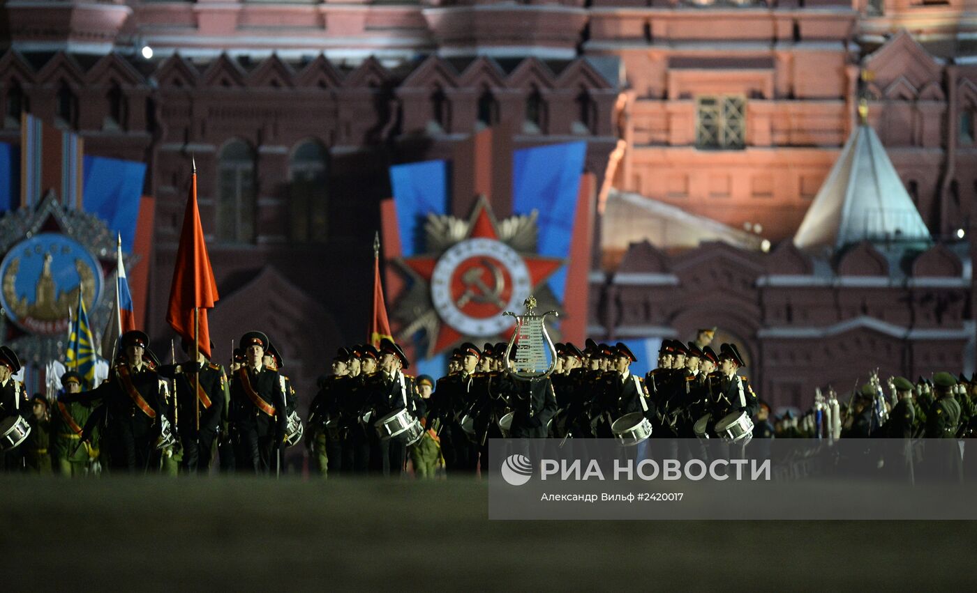 Репетиция военного парада на Красной площади в Москве
