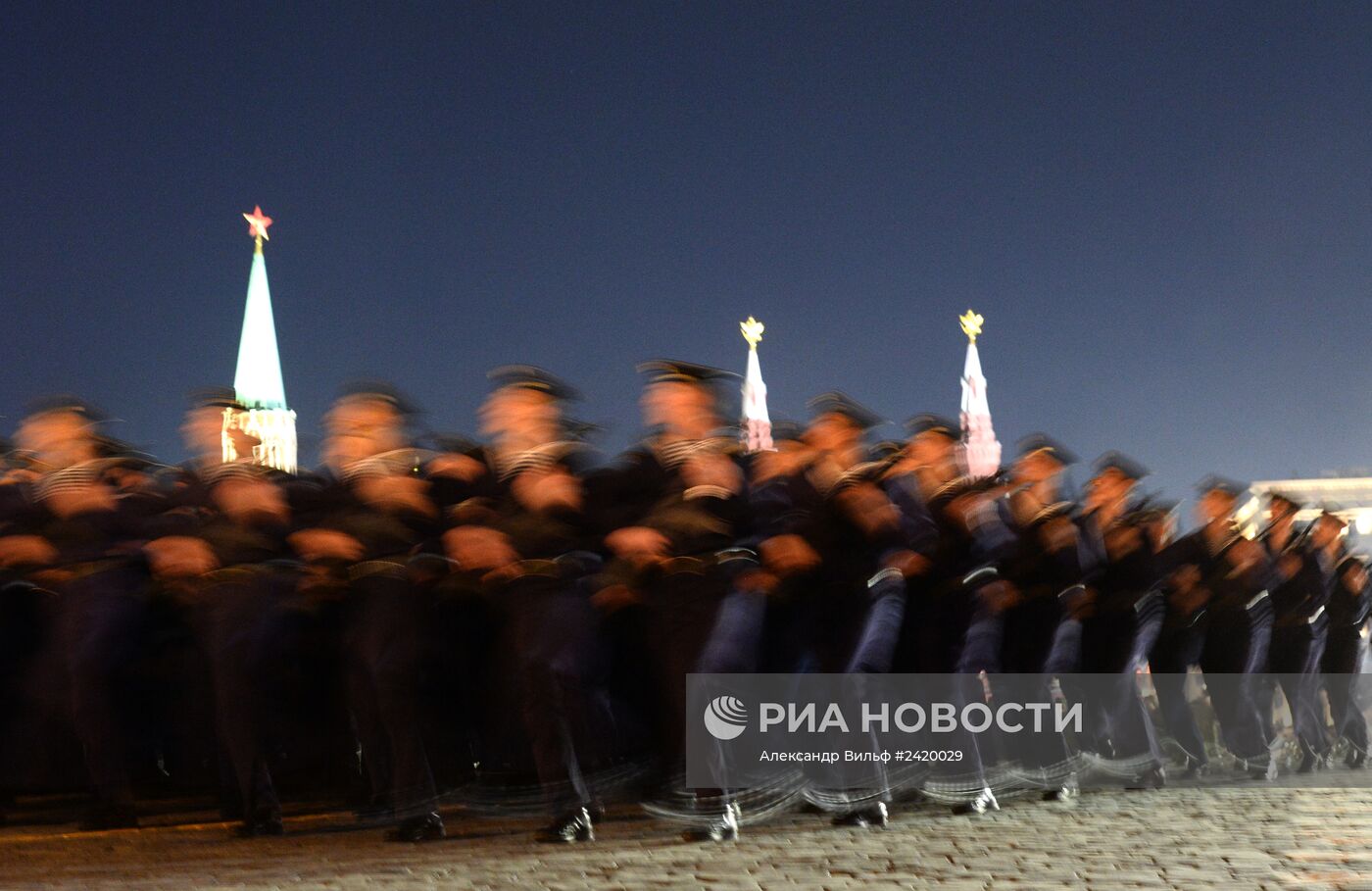 Репетиция военного парада на Красной площади в Москве