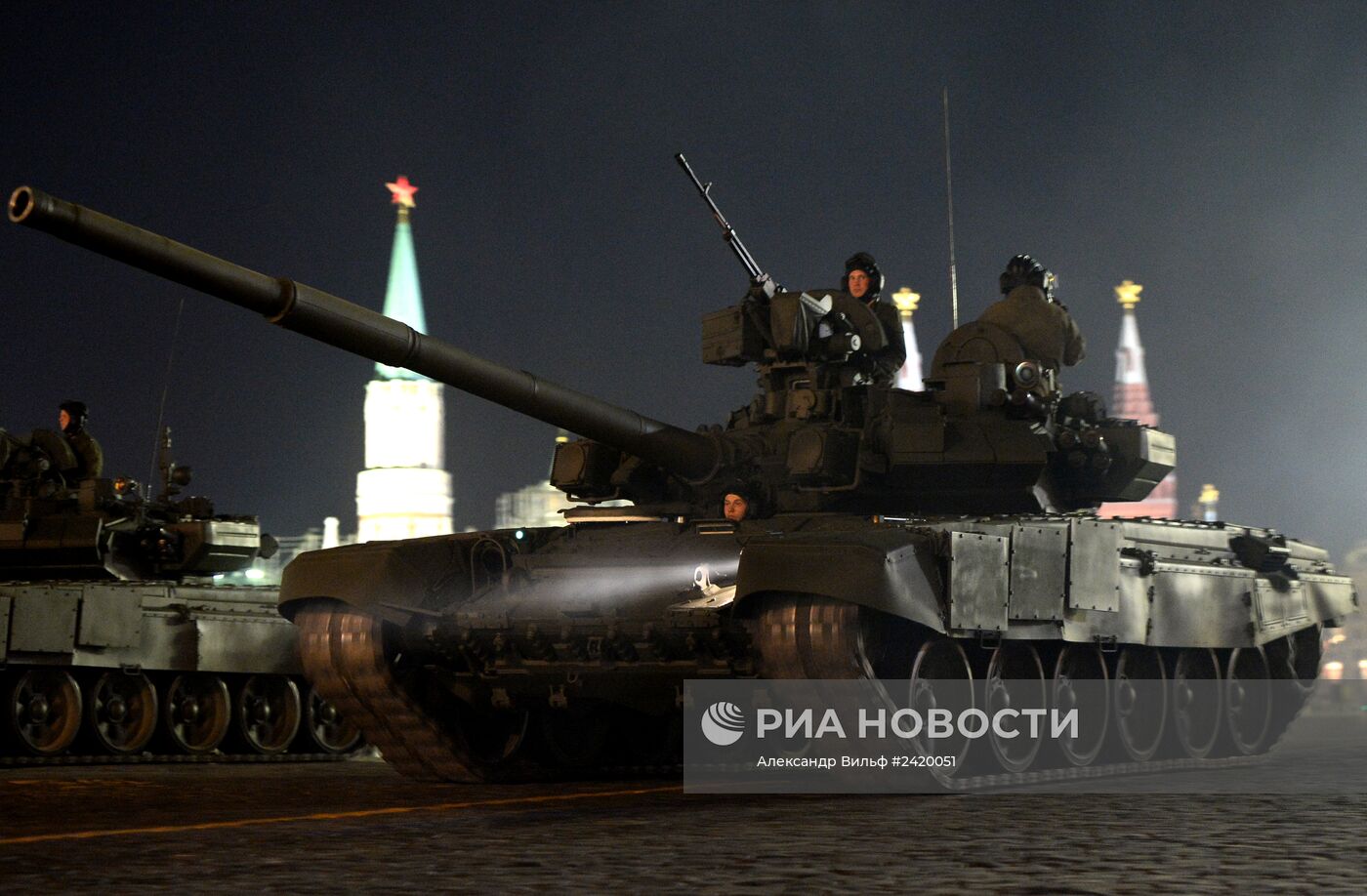 Репетиция военного парада на Красной площади в Москве