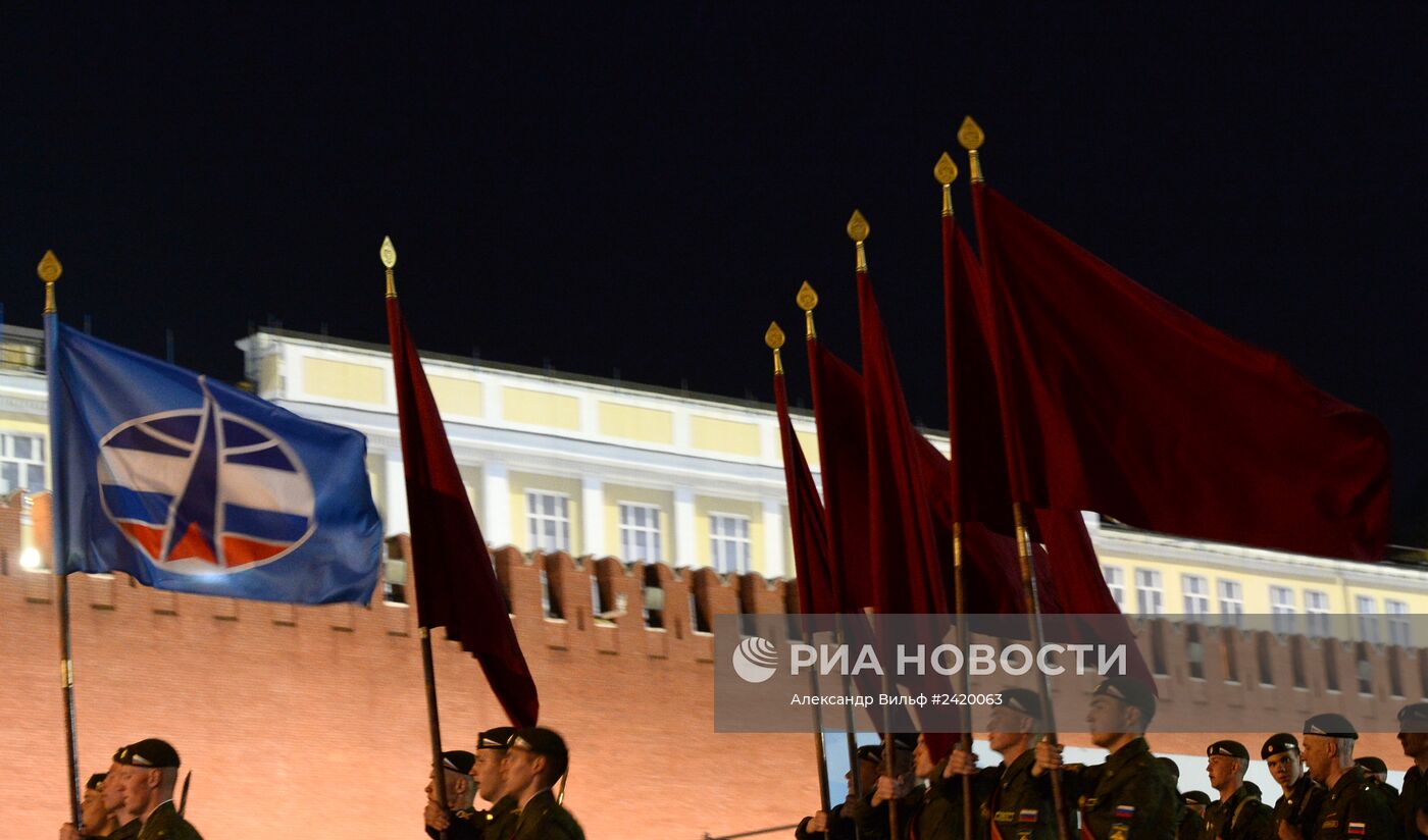 Репетиция военного парада на Красной площади в Москве