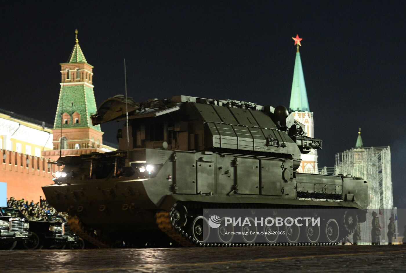 Репетиция военного парада на Красной площади в Москве