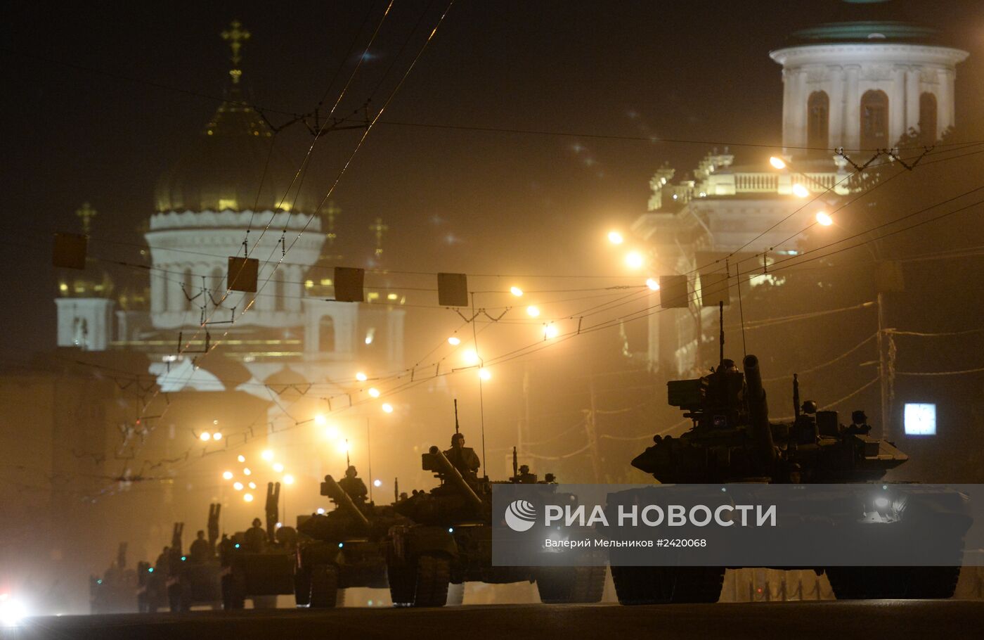 Репетиция военного парада на Красной площади в Москве