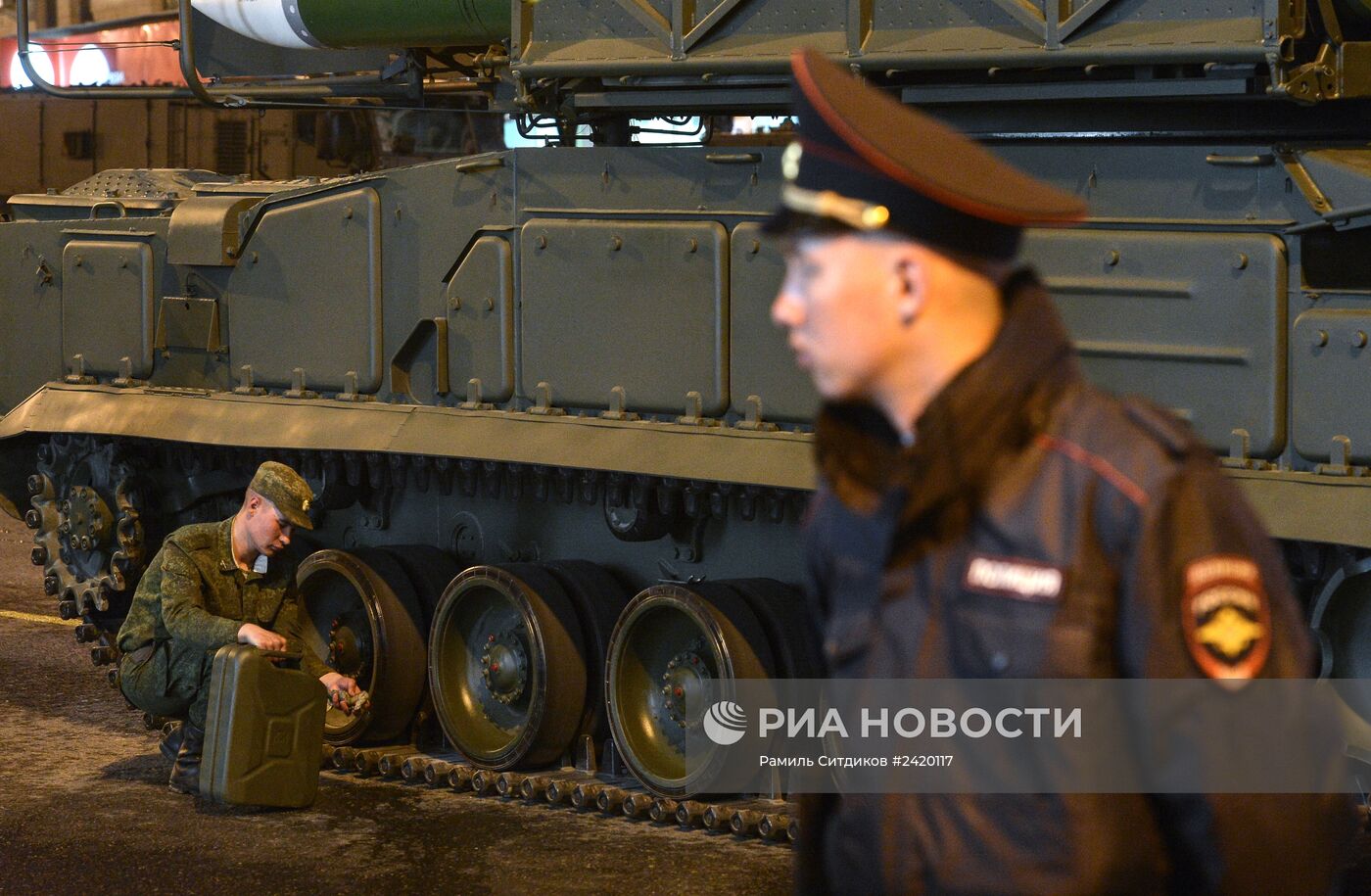 Репетиция военного парада на Красной площади в Москве