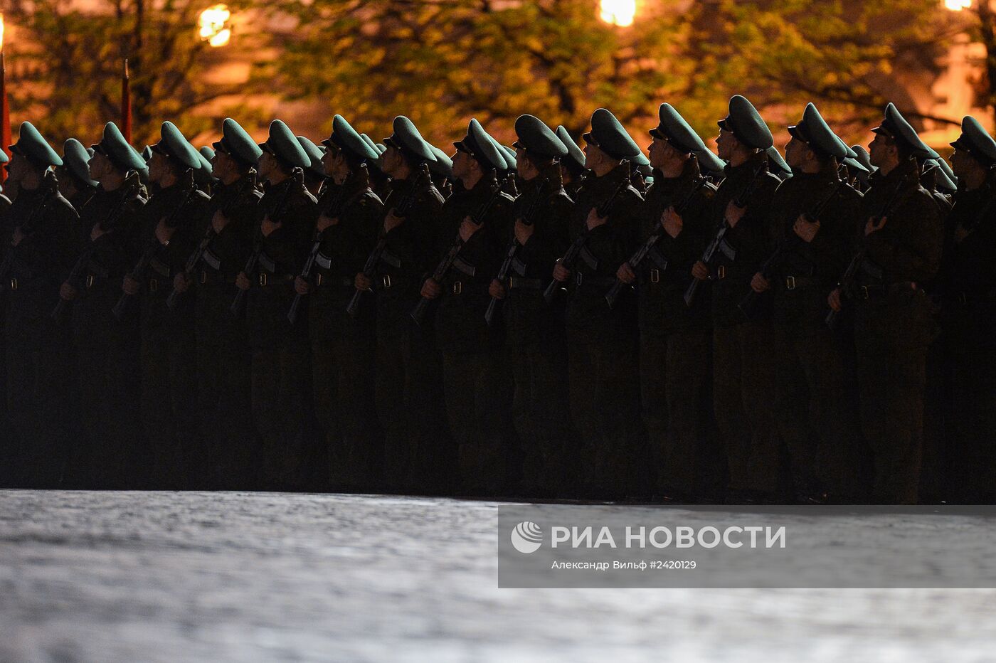 Репетиция военного парада на Красной площади в Москве