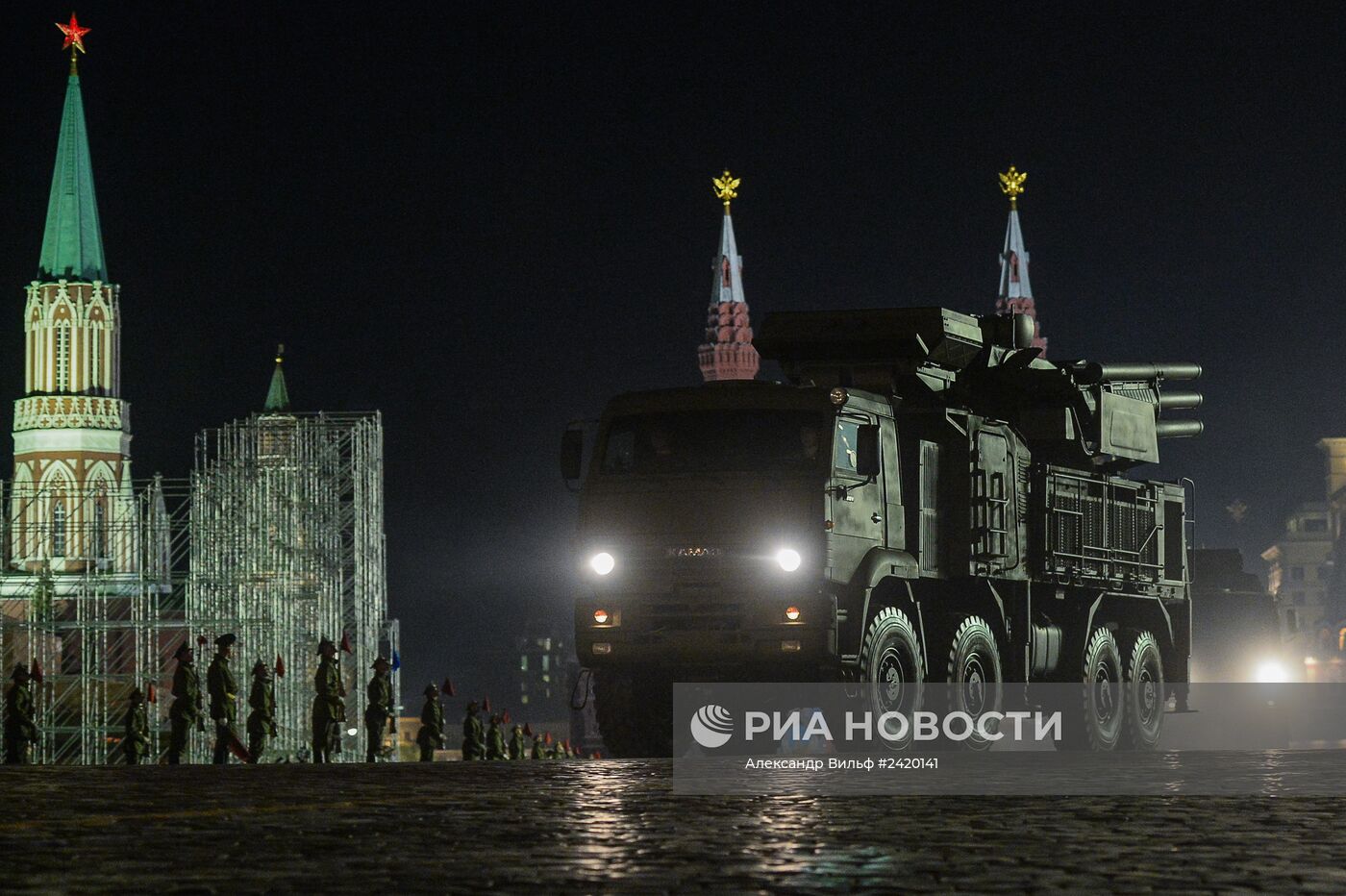 Репетиция военного парада на Красной площади в Москве