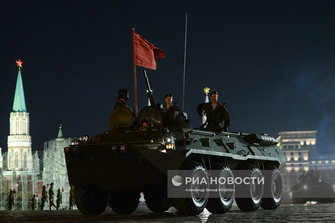 Репетиция военного парада на Красной площади в Москве