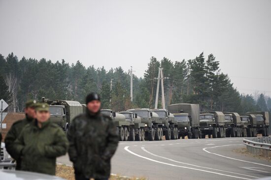 Ликвидация последствий пожара в воинской части в Забайкальском крае